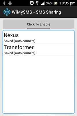Emulate Android APK WiMySMS - WiFi SMS Sharing Emulate Android APK WiMySMS - WiFi SMS Sharing