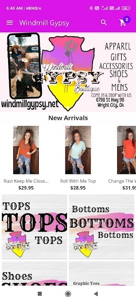Run android online APK Windmill Gypsy Boutique from MyAndroid or emulate Windmill Gypsy Boutique using MyAndroid