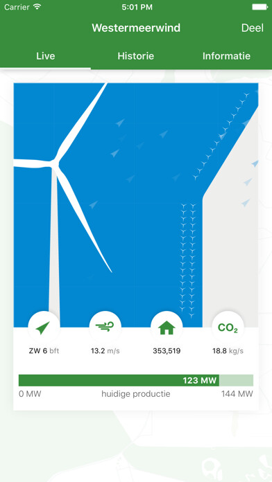 Emulate iPhone app Windpark Westermeerwind using MyAndroid