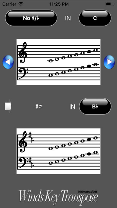 Emulate iPhone app Winds Key Transpose using MyAndroid Emulate iPhone app Winds Key Transpose using MyAndroid