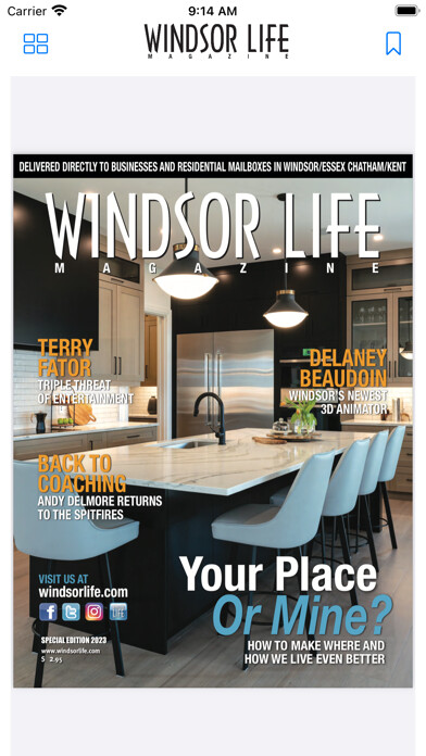 Emulate iPhone app Windsor Life Magazine using MyAndroid