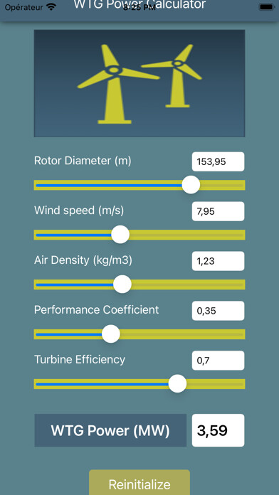 Emulate iPhone app Wind Turbine Power Calculator using MyAndroid Emulate iPhone app Wind Turbine Power Calculator using MyAndroid