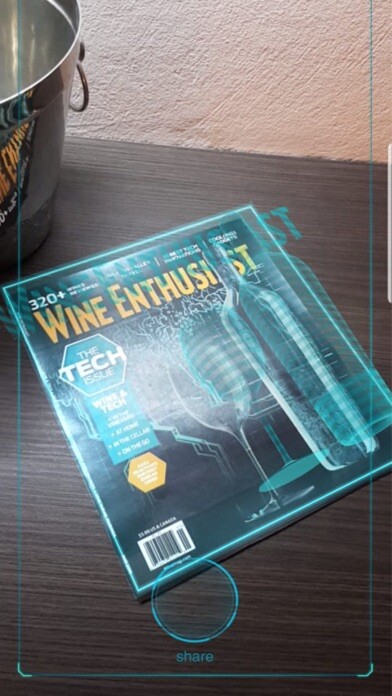 Emulate iPhone app Wine Enthusiast AR using MyAndroid
