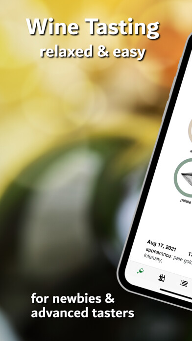 Emulate iPhone app Wine Tasting relaxed & easy using MyAndroid