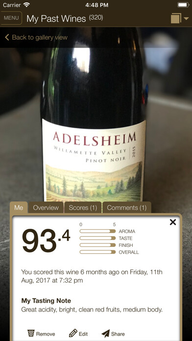 Emulate iPhone app Winetracker.co using MyAndroid