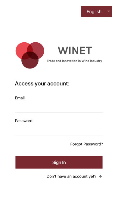 Emulate iPhone app WINET.WINE using MyAndroid