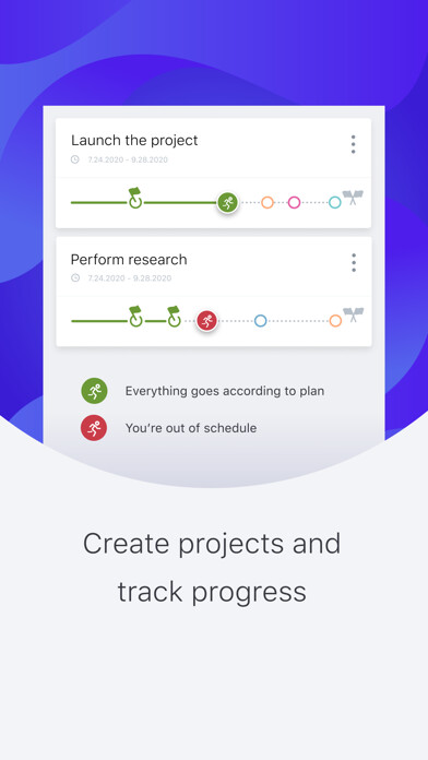 Emulate iPhone app WinGo Plan: tasks, time & goal using MyAndroid