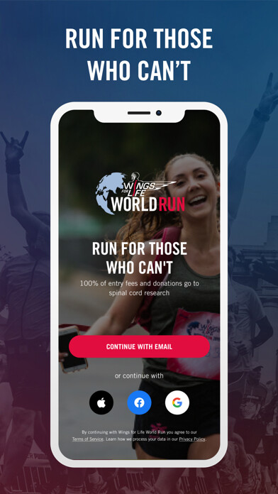 Emulate iPhone app Wings for Life World Run using MyAndroid