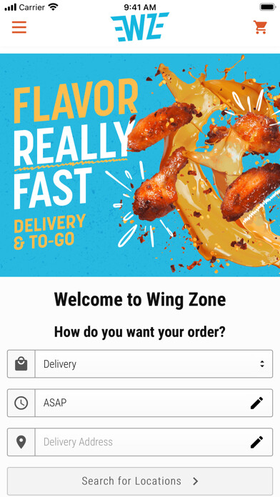 Emulate iPhone app Wing Zone Ordering using MyAndroid Emulate iPhone app Wing Zone Ordering using MyAndroid