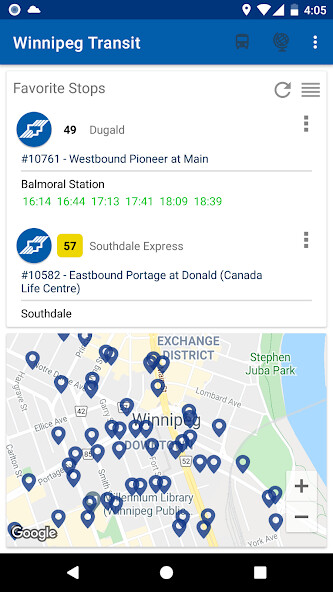 Run android online APK Winnipeg Bus Schedule from MyAndroid or emulate Winnipeg Bus Schedule using MyAndroid