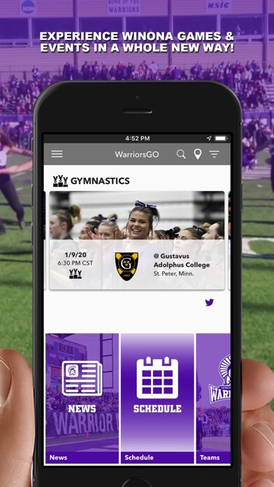 Emulate iPhone app Winona State WarriorsGO using MyAndroid Emulate iPhone app Winona State WarriorsGO using MyAndroid
