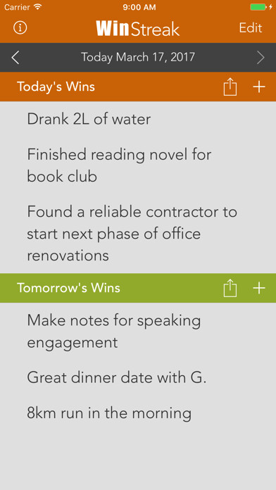 Emulate iPhone app WinStreak® – Strategic Coach® using MyAndroid