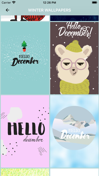 Emulate iPhone app Winter Backgrounds HD Images using MyAndroid