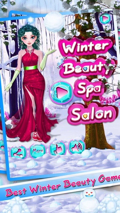 Emulate iPhone app Winter Beauty Spa Salon using MyAndroid