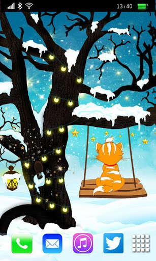 Emulate Android APK Winter Kitty Game LWP