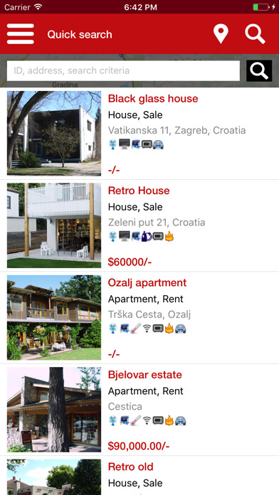 Emulate iPhone app Winter Real Estate Agency App using MyAndroid