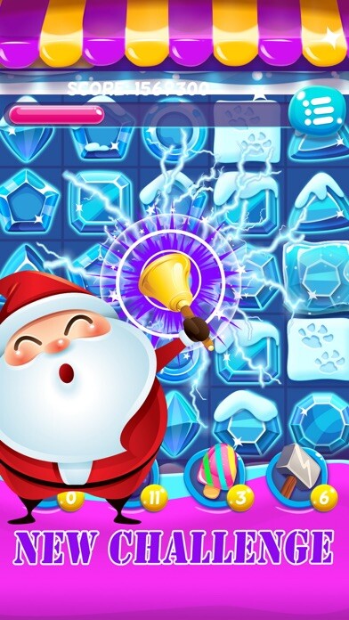 Emulate iPhone app Winter Sata match 3 - Fun frozen making fever using MyAndroid