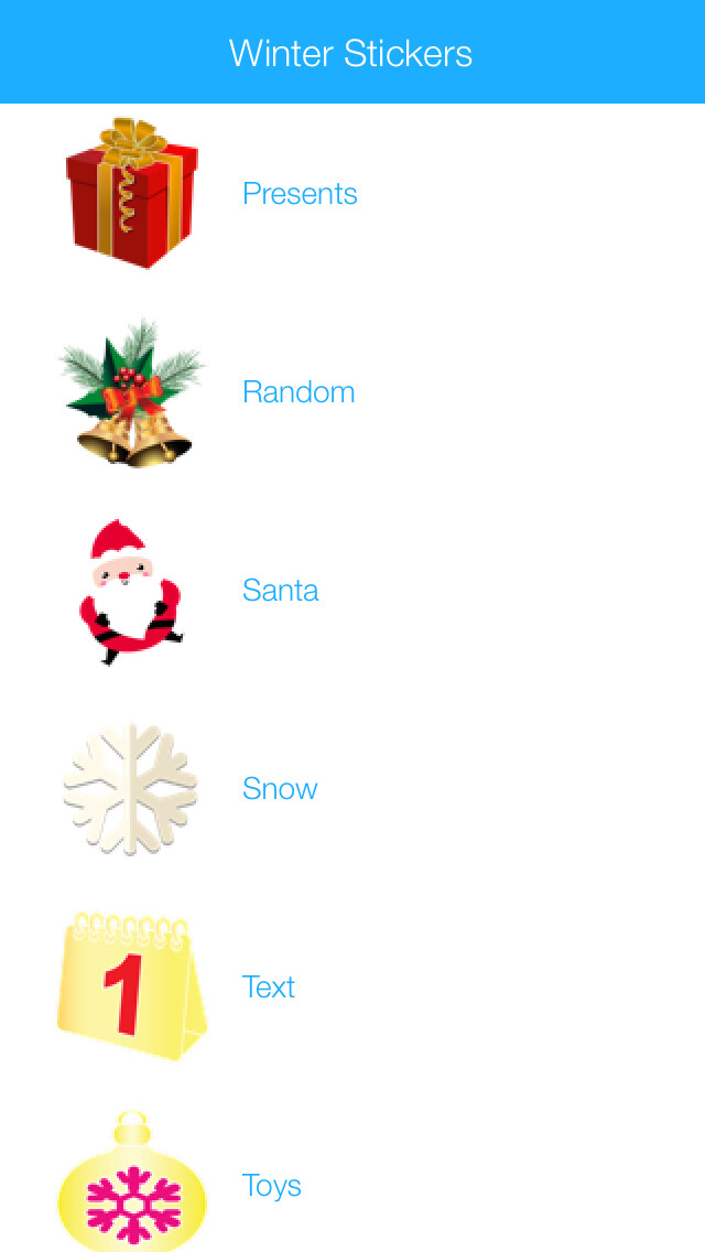 Emulate iPhone app Winter Stickers & Emoji for WhatsApp and Chats Messengers Christmas Holiday Edition 2016 using MyAndroid