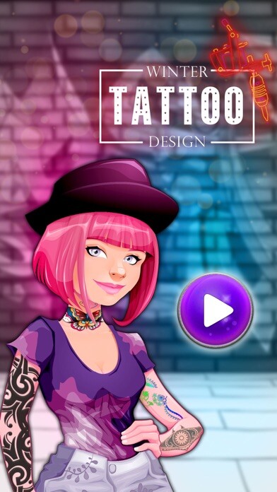 Emulate iPhone app Winter Tattoo Design Artist using MyAndroid