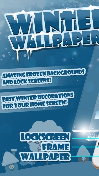 Emulate iPhone app Winter Wallpapers  - Frozen Lock Screen Background using MyAndroid