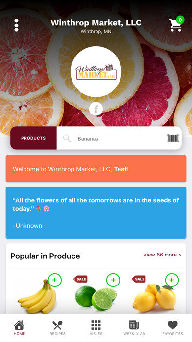 Emulate iPhone app Winthrop Market using MyAndroid Emulate iPhone app Winthrop Market using MyAndroid