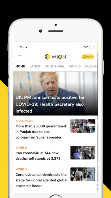 Emulate iPhone app WION News- Live World News using MyAndroid
