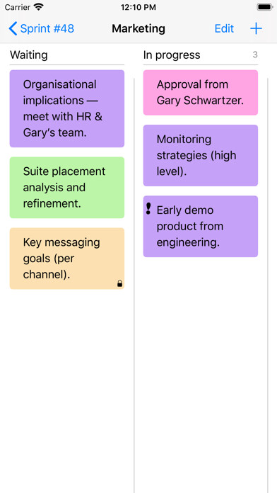Emulate iPhone app WipQ - Kanban Cards using MyAndroid Emulate iPhone app WipQ - Kanban Cards using MyAndroid
