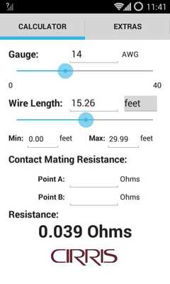 Emulate Android APK Wire Resistance Calculator Emulate Android APK Wire Resistance Calculator