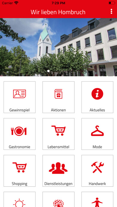 Emulate iPhone app Wir lieben Hombruch using MyAndroid