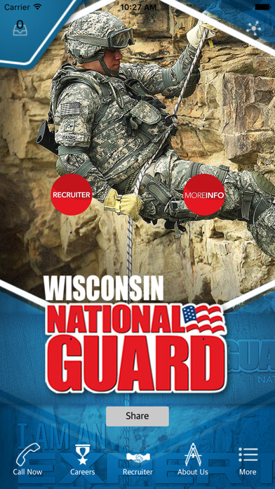 Emulate iPhone app Wisconsin National Guard using MyAndroid