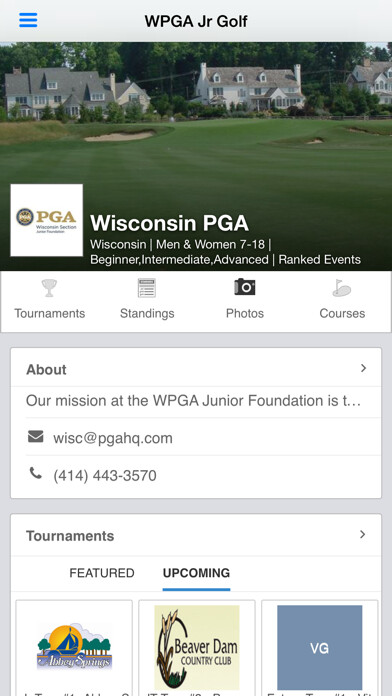 Emulate iPhone app Wisconsin PGA Junior using MyAndroid Emulate iPhone app Wisconsin PGA Junior using MyAndroid
