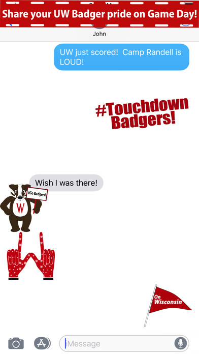Emulate iPhone app Wisconsin Sports Sticker Pack using MyAndroid Emulate iPhone app Wisconsin Sports Sticker Pack using MyAndroid