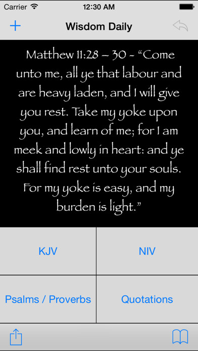 Emulate iPhone app Wisdom Daily using MyAndroid