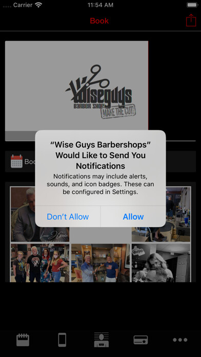 Emulate iPhone app Wiseguys Barbershops using MyAndroid