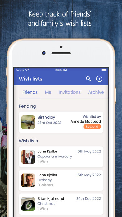 Emulate iPhone app Wishes: events and presents using MyAndroid Emulate iPhone app Wishes: events and presents using MyAndroid