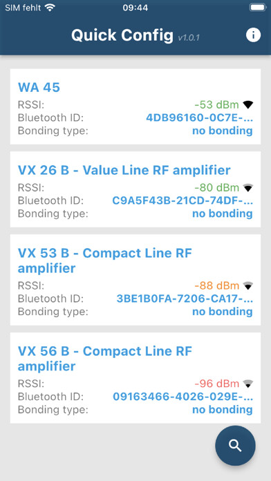 Emulate iPhone app WISI Quick Config using MyAndroid
