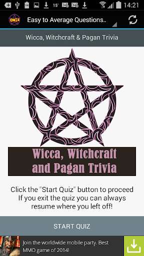 Run android online APK Witchcraft, Wicca & Pagan Quiz from MyAndroid or emulate Witchcraft, Wicca & Pagan Quiz using MyAndroid