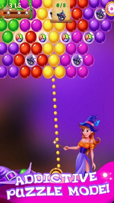 Emulate iPhone app Witcher Magic Ball Pop using MyAndroid