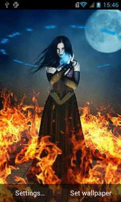 Emulate Android APK Witch on fire live wallpaper