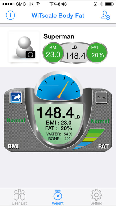 Emulate iPhone app WiTscale Body Fat using MyAndroid Emulate iPhone app WiTscale Body Fat using MyAndroid