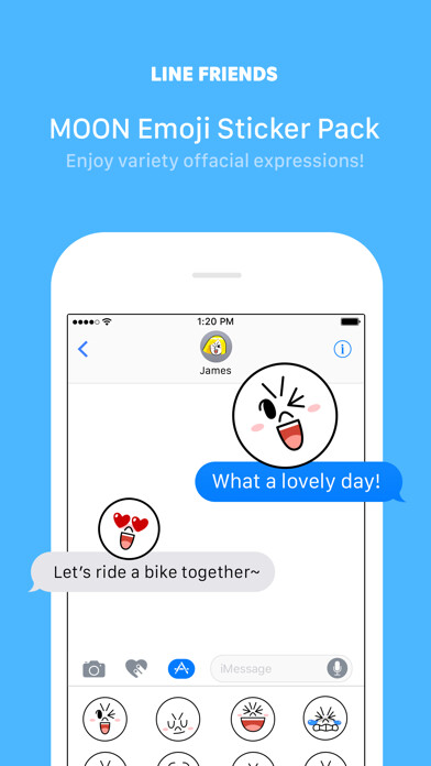 Emulate iPhone app Witty-MOON Emoji - LINE FRIENDS using MyAndroid Emulate iPhone app Witty-MOON Emoji - LINE FRIENDS using MyAndroid