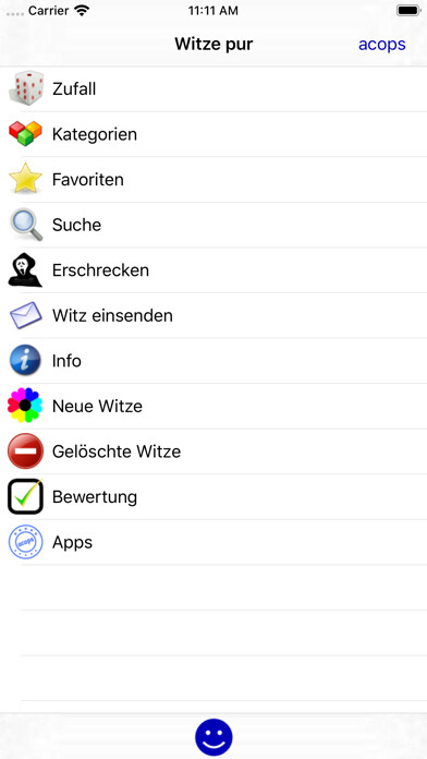 Emulate iPhone app Witze pur using MyAndroid