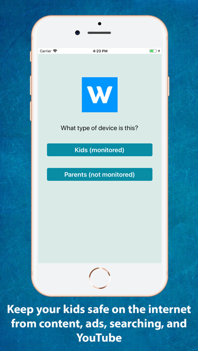 Emulate iPhone app Wixio Parental Controls using MyAndroid