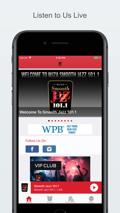 Emulate iPhone app WJZA Smooth Jazz 101.1 using MyAndroid