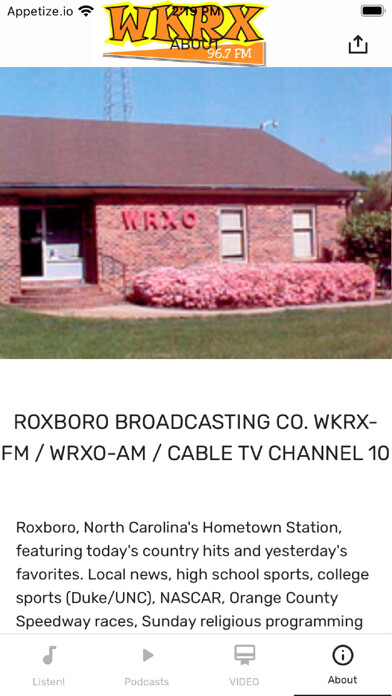 Emulate iPhone app WKRX 96.7 FM using MyAndroid Emulate iPhone app WKRX 96.7 FM using MyAndroid