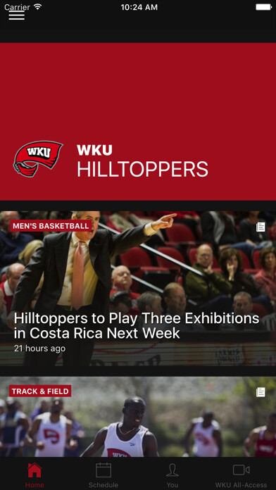 Emulate iPhone app WKU Hilltoppers using MyAndroid