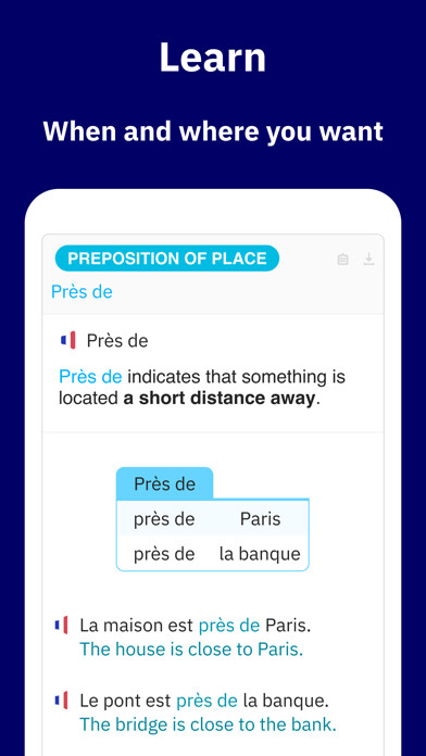 Emulate iPhone app Wlingua - Learn French using MyAndroid