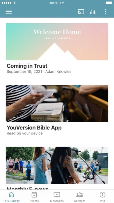 Emulate iPhone app WMB Church using MyAndroid