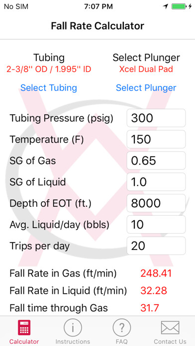 Emulate iPhone app WMC Fall Rate Calculator using MyAndroid Emulate iPhone app WMC Fall Rate Calculator using MyAndroid
