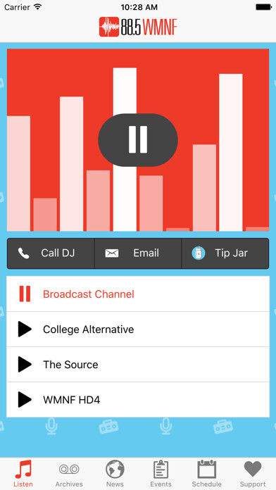 Emulate iPhone app WMNF Player using MyAndroid Emulate iPhone app WMNF Player using MyAndroid